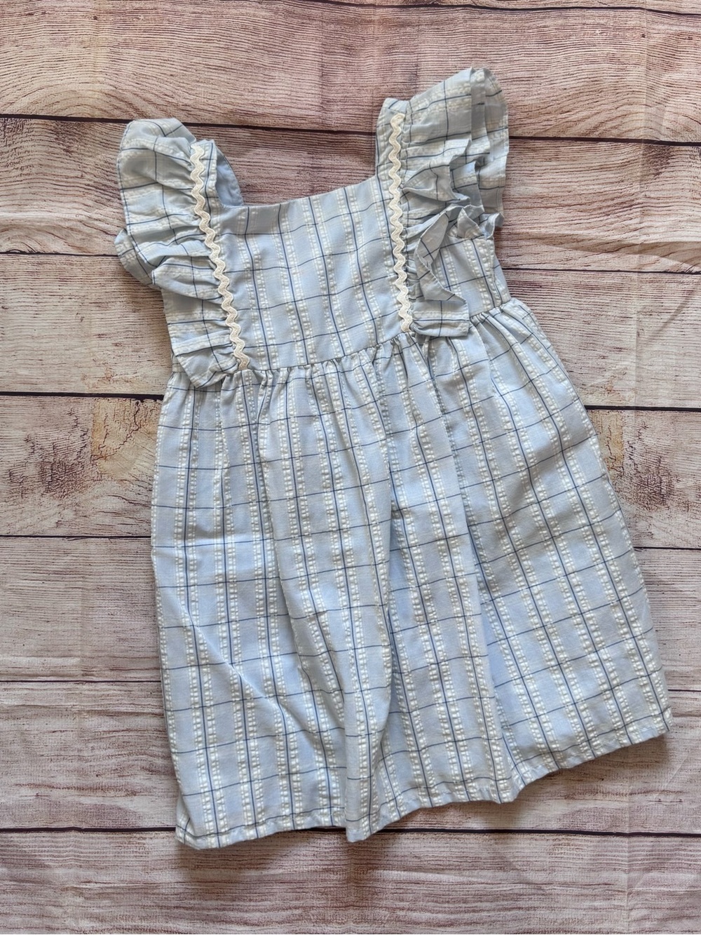 Carter's Light Blue Plaid Dress